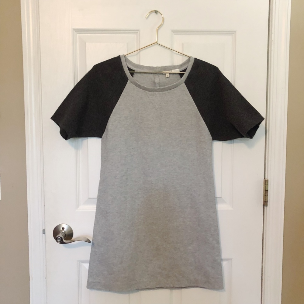 J Crew Gray Sweatshirt T Shirt Mini Dress S